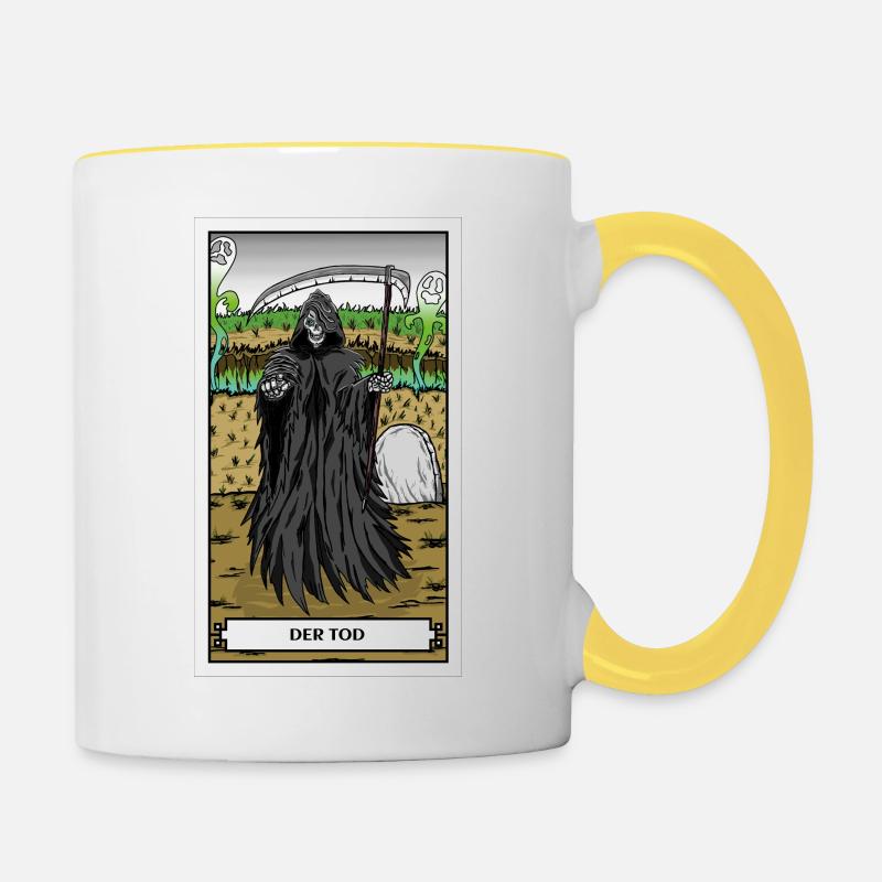 DerTod - Tasse zweifarbig - Weiß/Gelb