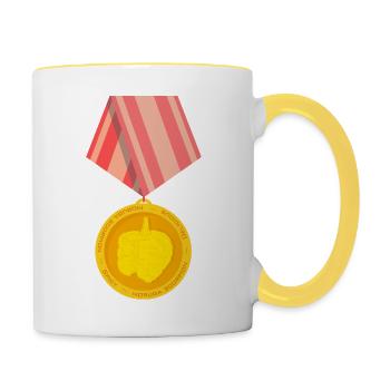 Trinidad Moruga Scorpion Medal - Contrasting Mug - white/yellow - Right