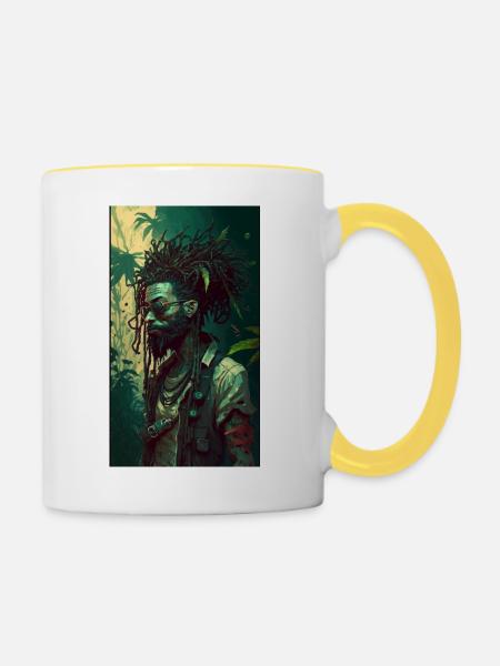 Cool Bob - Tasse zweifarbig - Weiß/Gelb