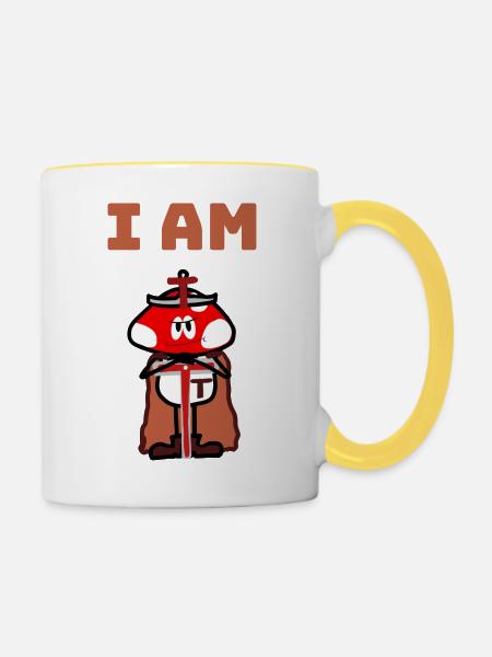 I am T! - Tasse zweifarbig - Weiß/Gelb