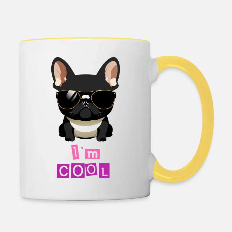 I'm cool - Contrasting Mug - white/yellow