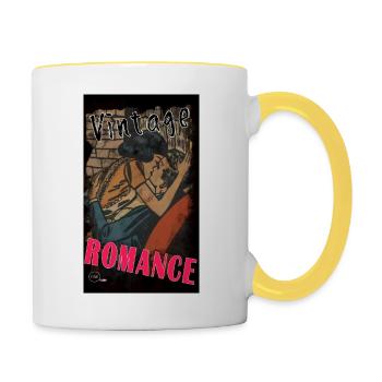 VINTAGE ROMANCE 6 By Yume Origins - Mug contrasté - blanc/jaune - Droite