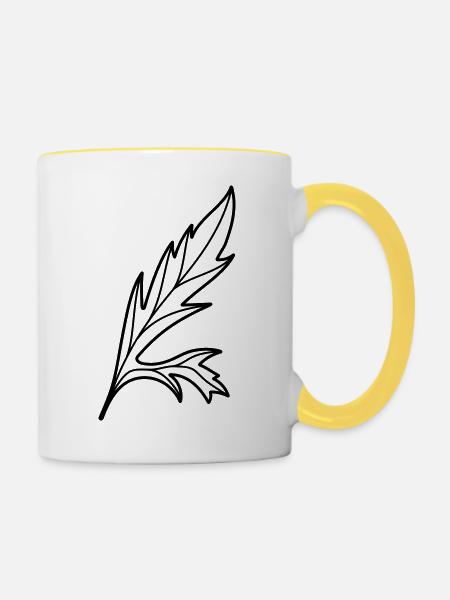 Mohn Blume - Tasse zweifarbig - Weiß/Gelb