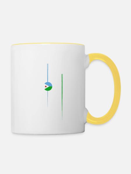 Dschibuti Fluggesellschaft - Tasse zweifarbig - Weiß/Gelb