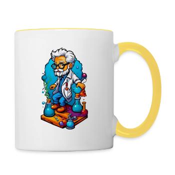 Scientist in Laboratory 02 - Contrasting Mug - white/yellow - Right