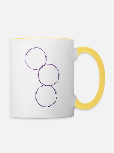 culinary craftsmanship embracing destiny - Tasse zweifarbig - Weiß/Gelb