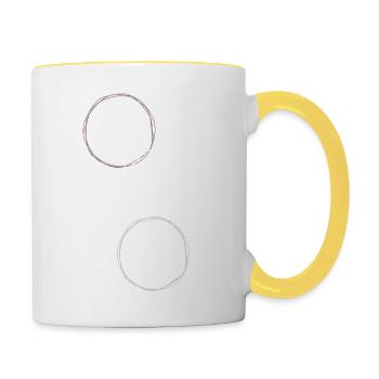 Healing Quotes Supportive Relationships - Contrasting Mug - white/yellow - Right