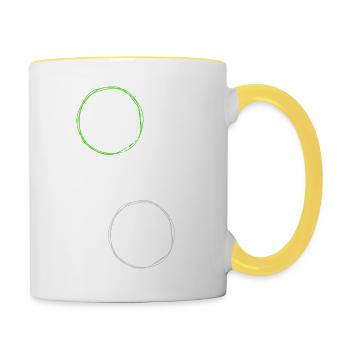Healing Power Inner Healing Humor Support Network - Contrasting Mug - white/yellow - Right
