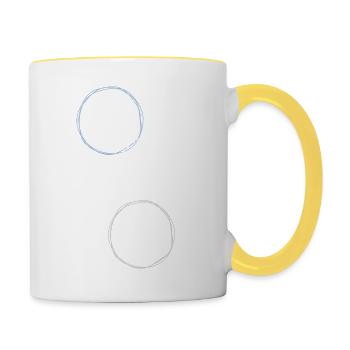 funny humor emotional healing birthday present - Tasse zweifarbig - Weiß/Gelb - Rechts
