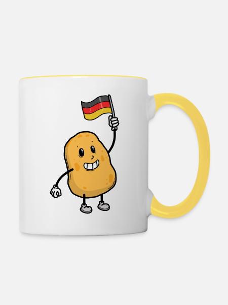 Kartoffel - Tasse zweifarbig - Weiß/Gelb