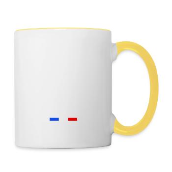 La vie en SAVOIE Numéro 73 Chambéry Alpes - Mug contrasté - blanc/jaune - Droite