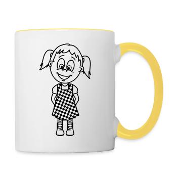 Doremi - Mug contrasté - blanc/jaune - Droite