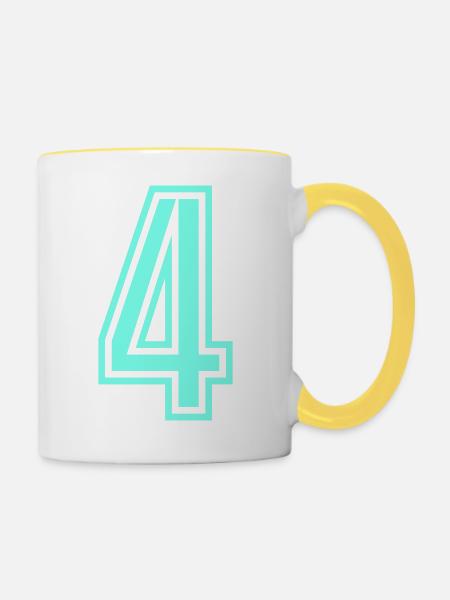 4 - Tasse zweifarbig - Weiß/Gelb