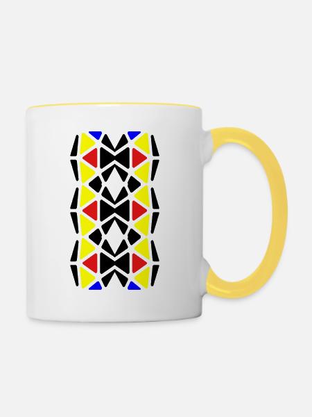 Hübsch - Tasse zweifarbig - Weiß/Gelb