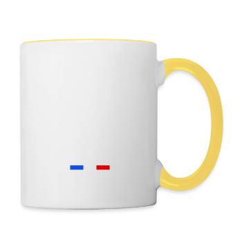 La vie en Allier 03 Auvergne Rhône France - Mug contrasté - blanc/jaune - Droite
