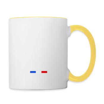 Das Leben ist besser OISE Nummer 60 Picardie - Tasse zweifarbig - Weiß/Gelb - Rechts
