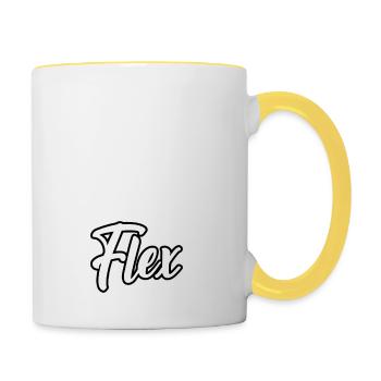 Need Money For Flex - Contrasting Mug - white/yellow - Right