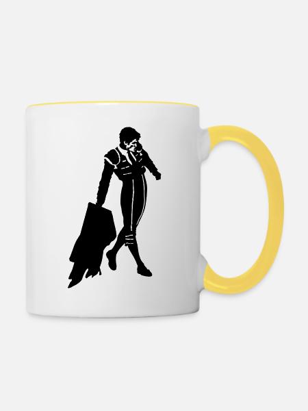 Torero - Tasse zweifarbig - Weiß/Gelb
