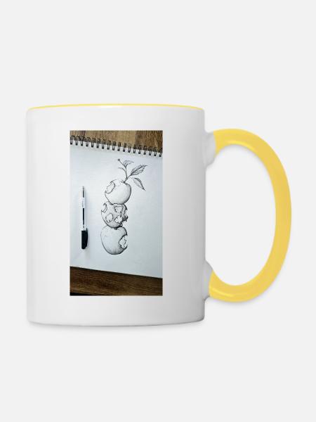 1000140978 - Tasse zweifarbig - Weiß/Gelb