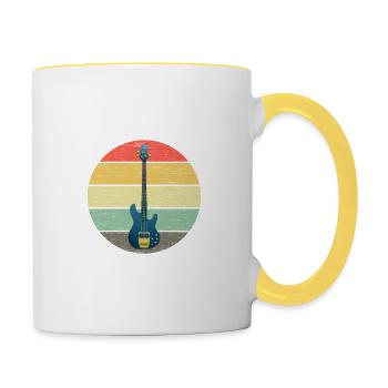 Bass Vintage Blue / Gold - Contrasting Mug - white/yellow - Right