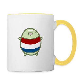 Sweet Bean - Pays-Bas - Mug contrasté - blanc/jaune - Droite