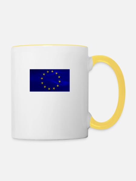 Europe - Tasse zweifarbig - Weiß/Gelb