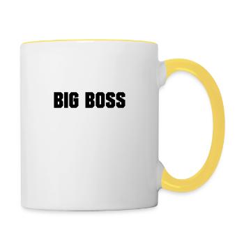BIG BOSS - Tasse zweifarbig - Weiß/Gelb - Rechts