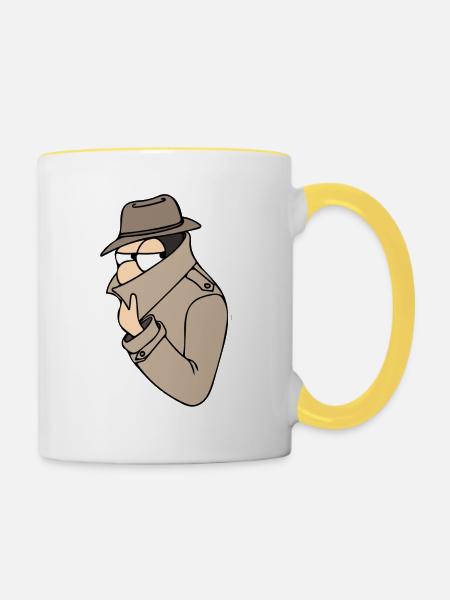 Inkognito - Tasse zweifarbig - Weiß/Gelb