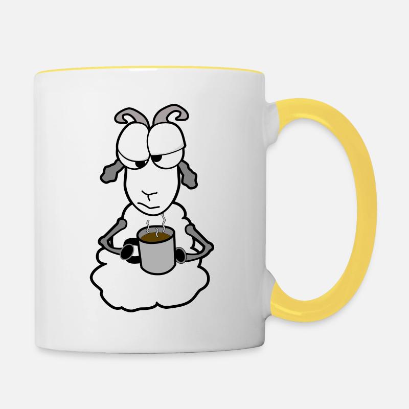 Bock null Bock - Contrasting Mug - white/yellow