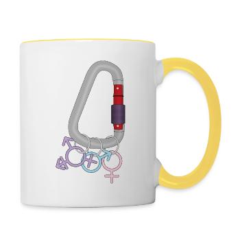 Gender Carabiner - Contrasting Mug - white/yellow - Right
