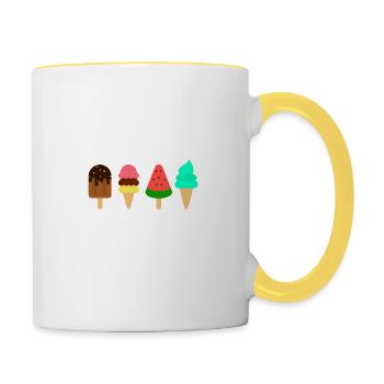 EISCREME - Tasse zweifarbig - Weiß/Gelb - Rechts