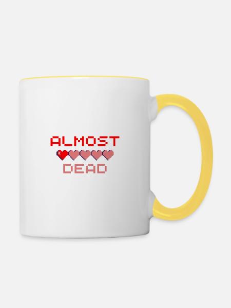 Fast tot - Tasse zweifarbig - Weiß/Gelb