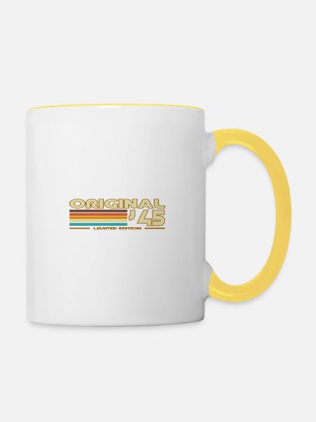 Original45 Rainbow Stripe Limited Edition - Tasse zweifarbig - Weiß/Gelb