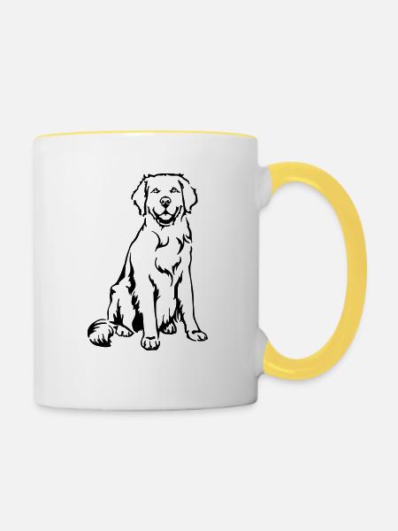 Retriever - Tasse zweifarbig - Weiß/Gelb