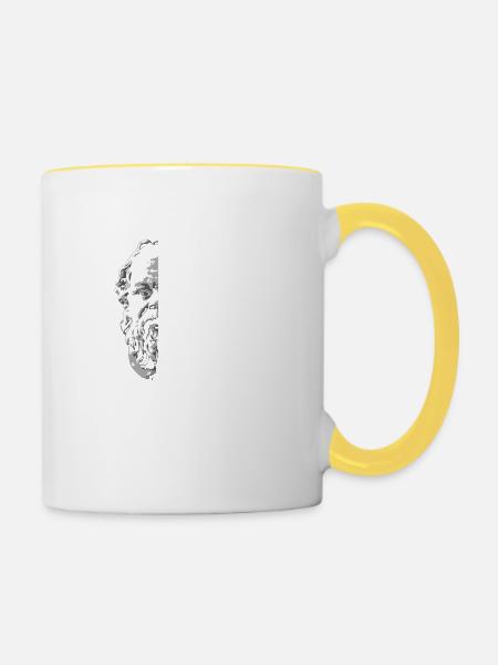 Socrates - Tasse zweifarbig - Weiß/Gelb