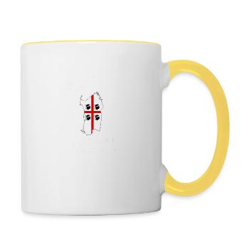 Ich brauche keine Therapie muss nach Sardinien - Tasse zweifarbig - Weiß/Gelb - Rechts