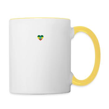 queens from gift i love ETHIOPIA - Contrasting Mug - white/yellow - Right