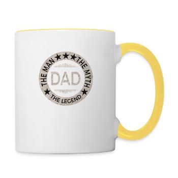 Father's Day Father's Day gift - Contrasting Mug - white/yellow - Right