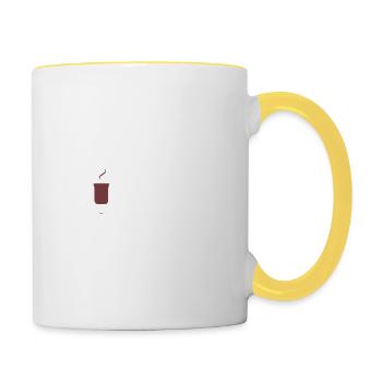 Glühwein Weihnachtsmarkt Christkind Markt Geschenk - Tasse zweifarbig - Weiß/Gelb - Rechts