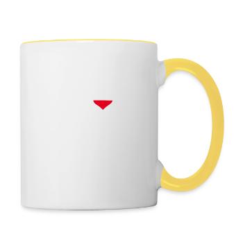 Poland Flag Heartbeat Gift - Contrasting Mug - white/yellow - Right