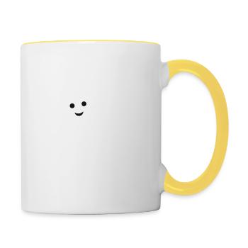 Gespenst boo - Tasse zweifarbig - Weiß/Gelb - Rechts