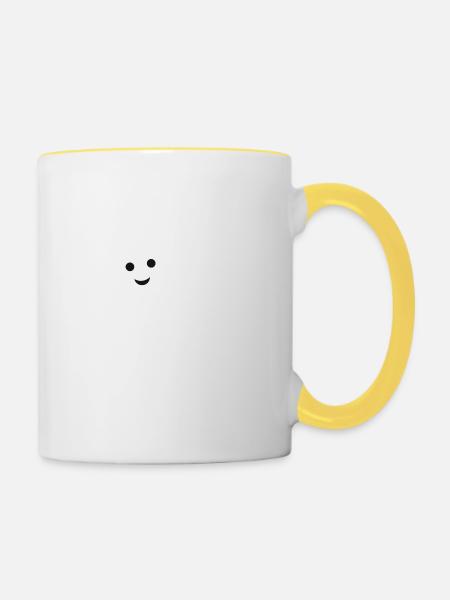 Gespenst boo - Tasse zweifarbig - Weiß/Gelb