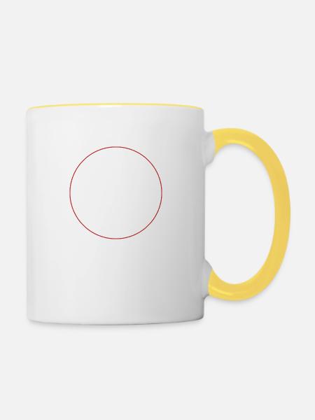 Mountainbike - Tasse zweifarbig - Weiß/Gelb