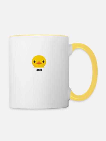 RASSE. ANZEIGE - Tasse zweifarbig - Weiß/Gelb