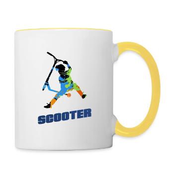 Roller - Tasse zweifarbig - Weiß/Gelb - Rechts