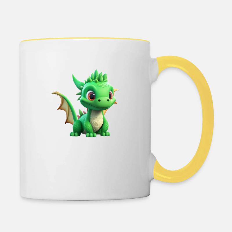 Spike - Mug contrasté - blanc/jaune