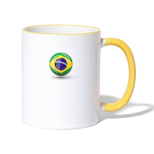 Símbolo da Bandeira do Brasil - Contrasting Mug
