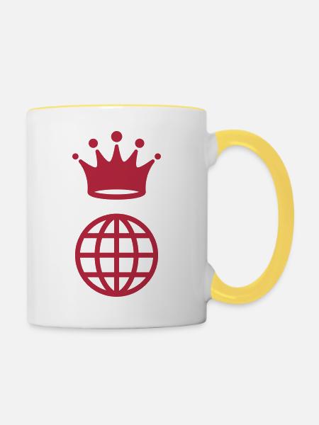 Webmaster Internet Web Geek Website - Tasse zweifarbig - Weiß/Gelb