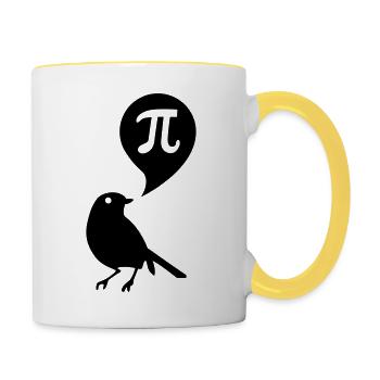 pi - Tasse zweifarbig - Weiß/Gelb - Rechts