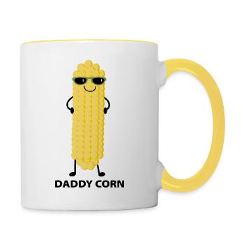 Papa Maïs - Mug contrasté - blanc/jaune - Droite